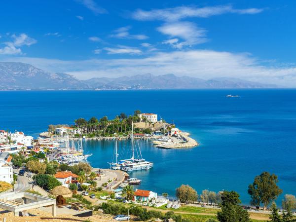 View of Datca Harbour. Sailing in Turkey.