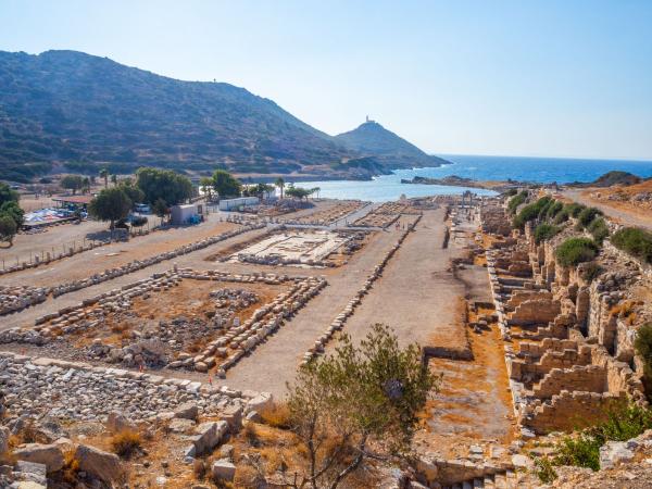 Ancient city of Knidos, Turkey. Sailing holiday in Turkey.