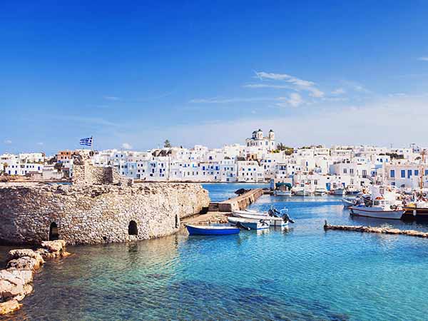 Picturesque Naousa village, Paros island, Cyclades, Greece.