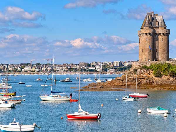 Solidor tower on atlantic coas in Saint Malo, Brittany, France