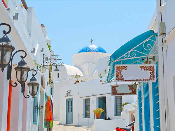 Greece Sifnos,Colorful chora view on the island