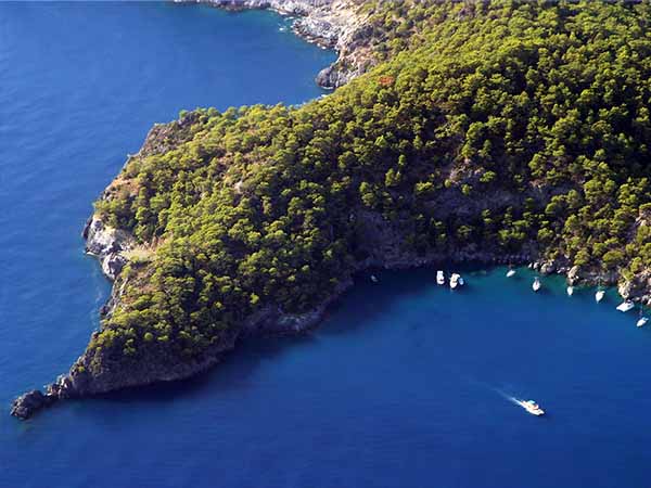 Beautiful peninsula view from Paragliding, Fethiye, Turkey