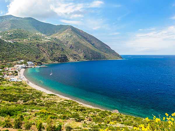 An amazing view of Filicudi island, Aeolian Islands, Sicily, Italy.