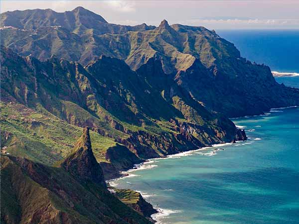 Roque de las Animas and Anaga mountains, Tenerife island, Spain