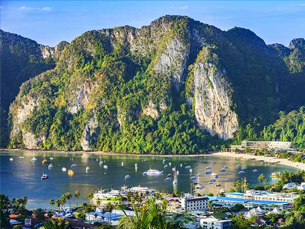 Phi Phi Islands. Located in Ao Ton Sai, Phi Phi Islands, Thailand.