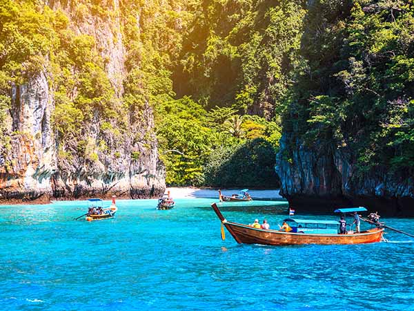 Maya bay Phi Phi Islands Andaman sea Krabi, South of Thailand.