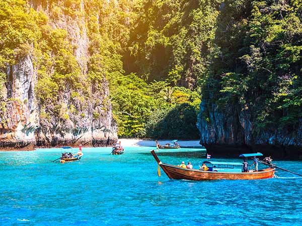 Maya bay Phi Phi Islands Andaman sea Krabi, South of Thailand.