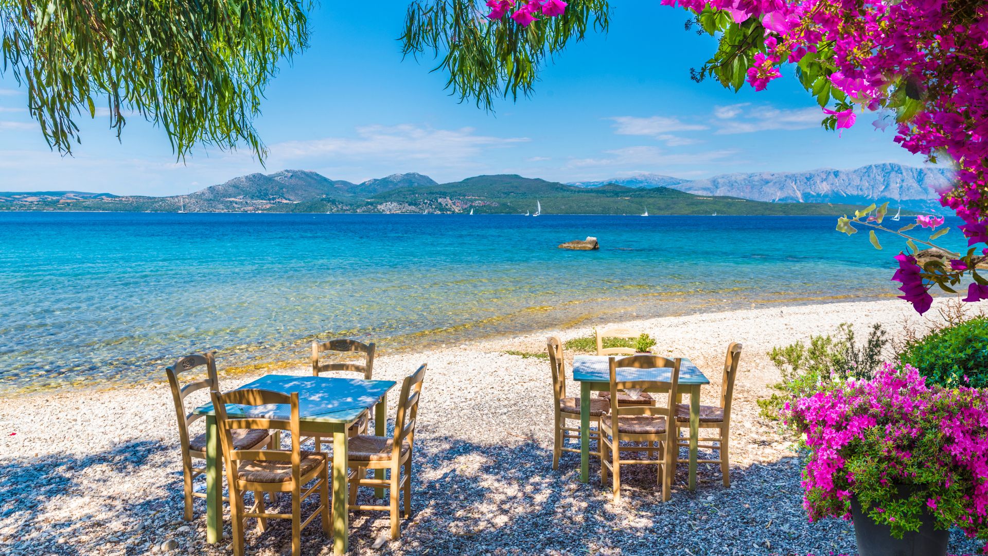 Taverna on the Beach, Lefkas Greece